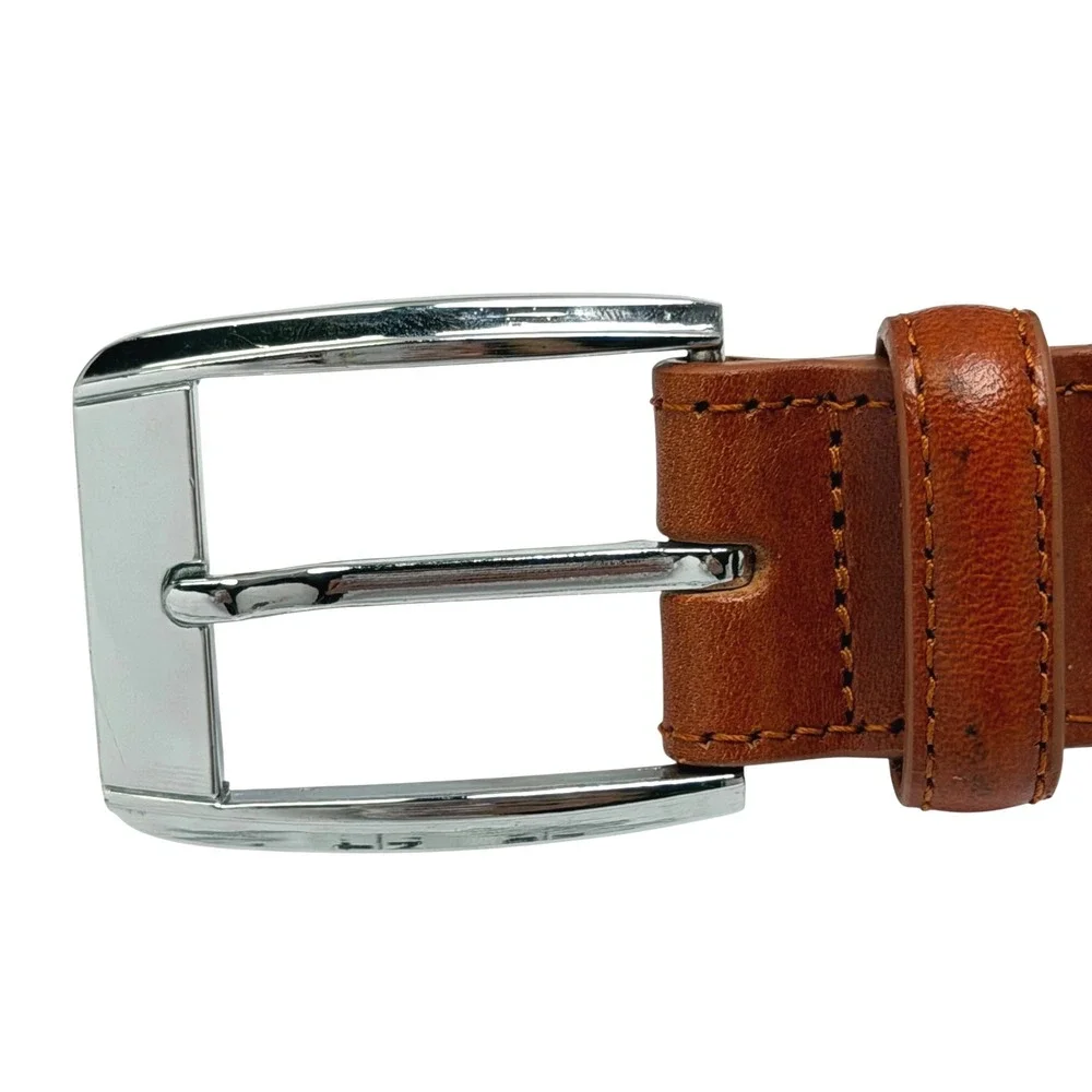 Beverly Hills Polo Club Braided‎ Leather Belt Mens 42 Woven Brown Cream Rope